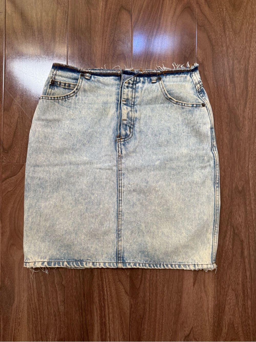 Light Blue Denim Pencil Skirt